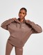 ADIDAS BLUZA Z KAPTUREM LINEAR HD BRN/WHT SWEATSHIRT