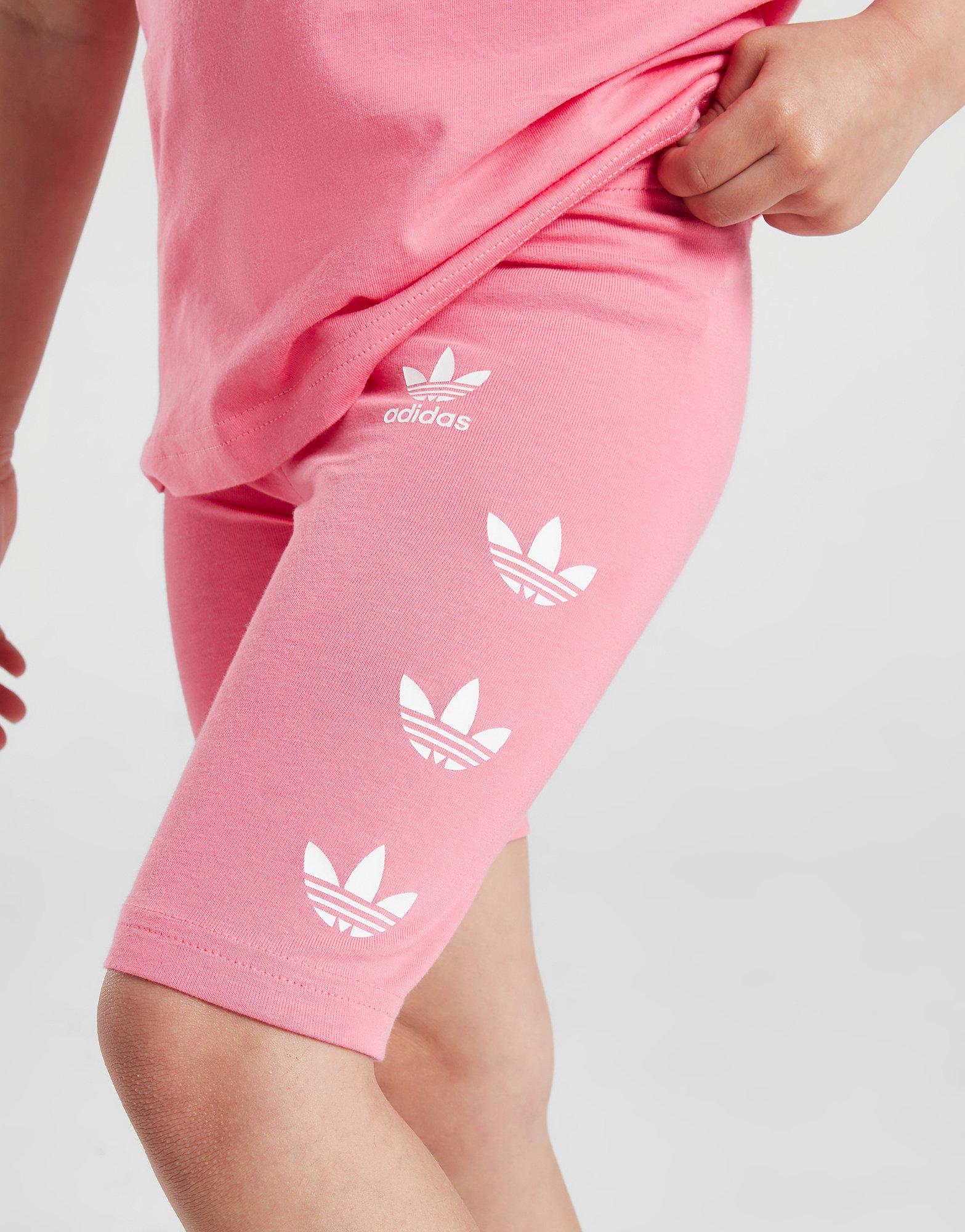 Vaikiški sportiniai kostiumai ADIDAS KOMPLEKTAS TEE&CYCLE SHORT IL1171 Rožinė