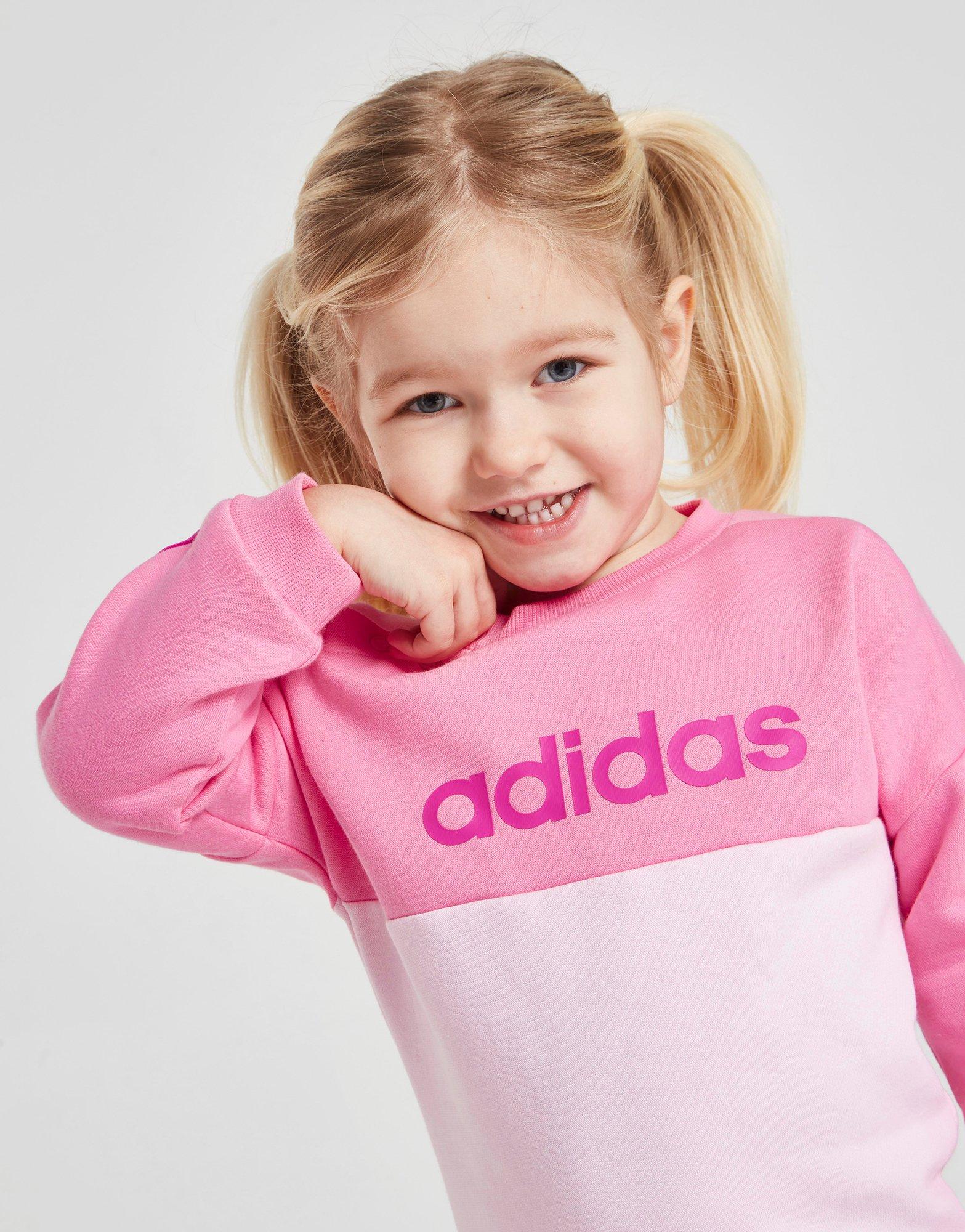 Vaikiški sportiniai kostiumai ADIDAS KOMPLEKTAS ING CREW TIGHT HZ2263 Rožinė