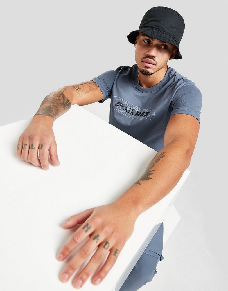 Koszulka, t-shirt męski NIKE T-SHIRT MAX TEE D.BLUE TEE FB1439-491 Granatowy