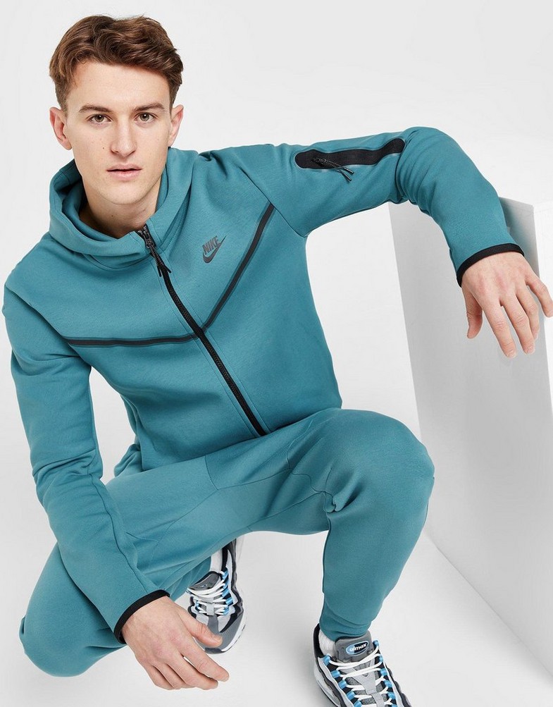 Bluză pentru bărbați NIKE BLUZĂ TECH FZ HD TEAL SWEATSHIRT CU4489-381 Verde