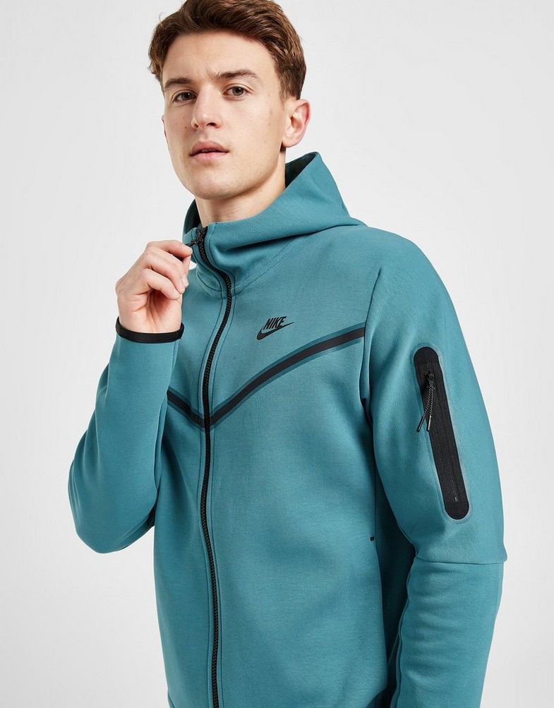 Bluză pentru bărbați NIKE BLUZĂ TECH FZ HD TEAL SWEATSHIRT CU4489-381 Verde