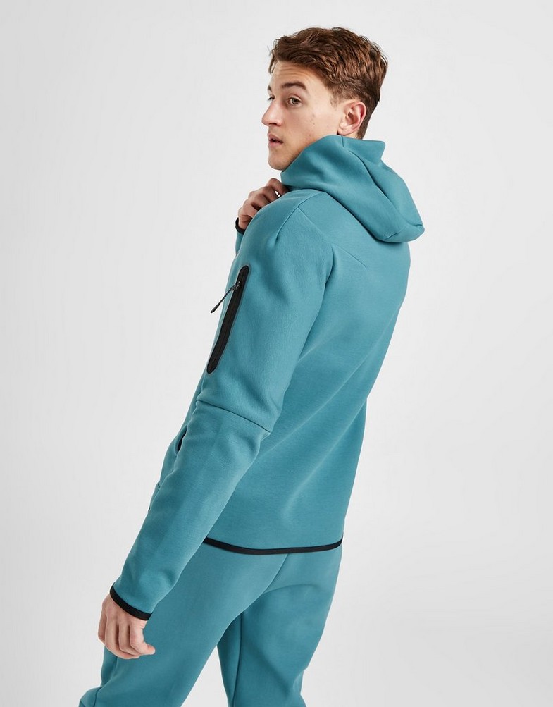 Bluză pentru bărbați NIKE BLUZĂ TECH FZ HD TEAL SWEATSHIRT