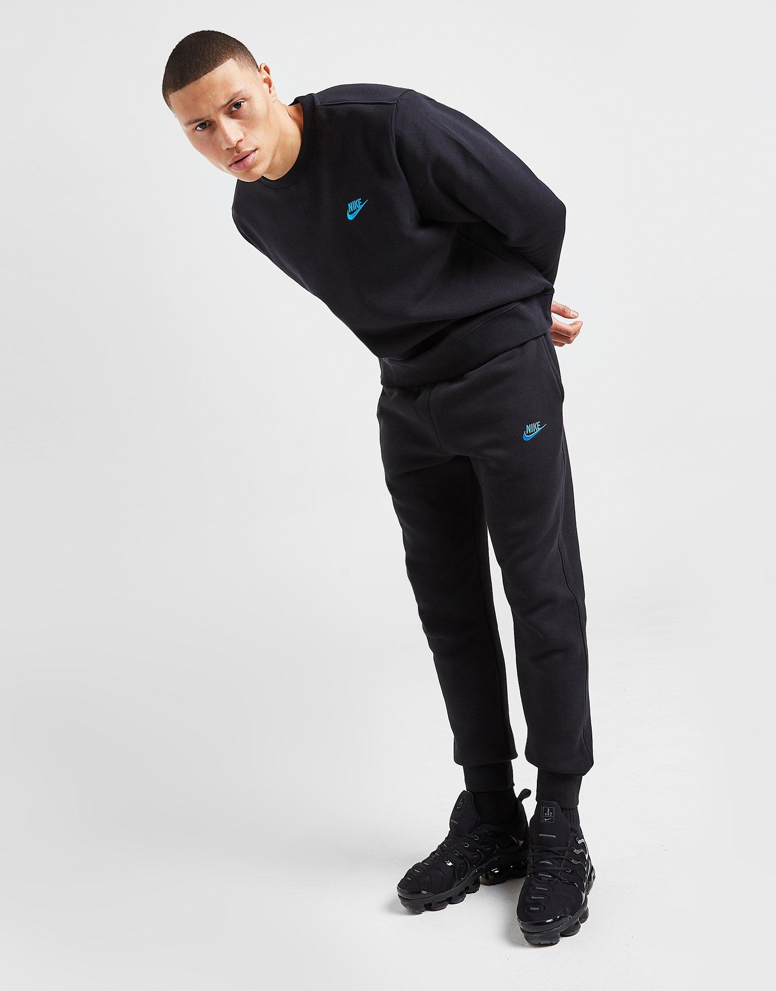 Vyriškas džemperis NIKE DŽEMPERIS FDTN CREW BLK/BLU SWEATSHIRT DQ8383-011 Juoda