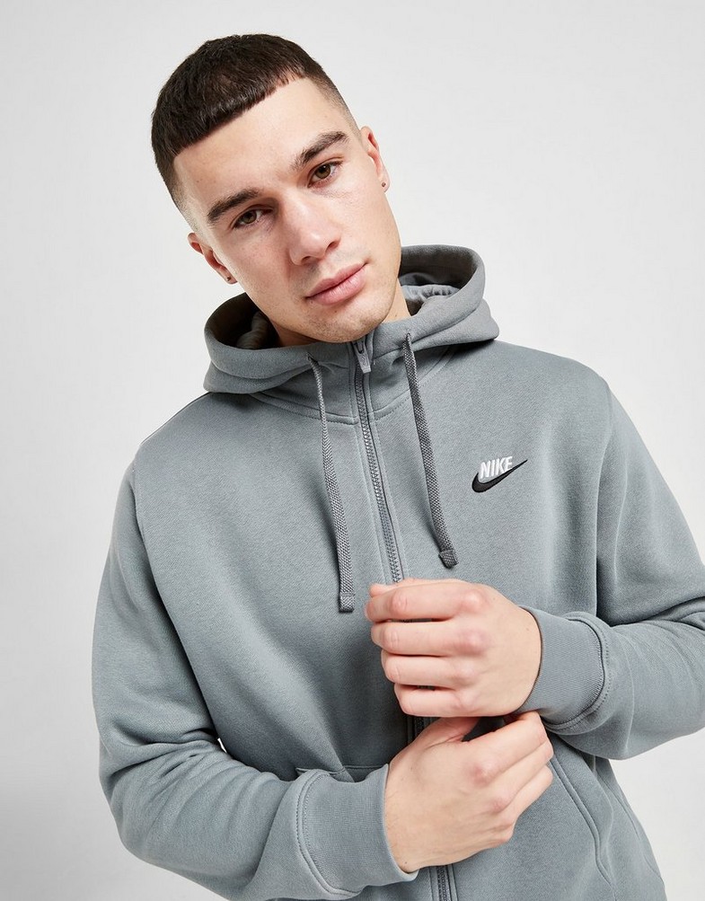 Bluza męska NIKE BLUZA ROZPINANA FDTN FZ D.GRY/WHT SWEATSHIRT DQ8384-085 Szary