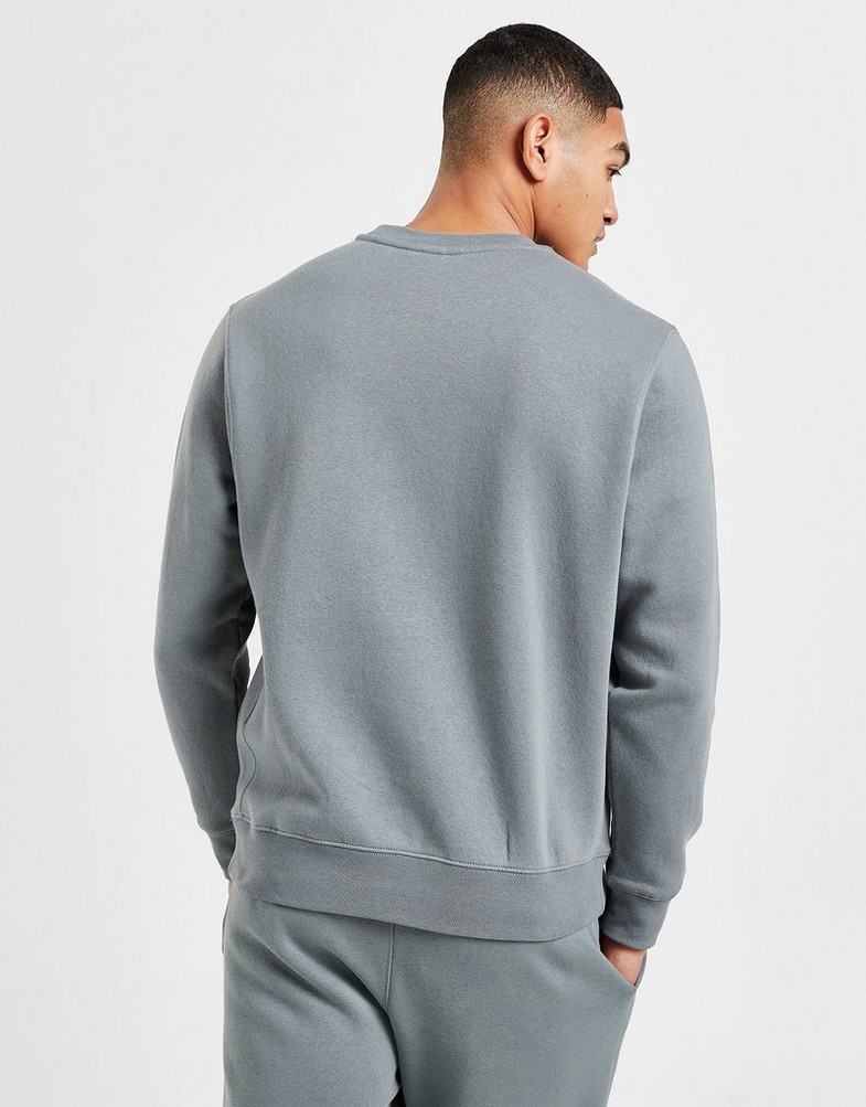 Bluza męska NIKE BLUZA FDTN CREW D.GRY/WHT SWEATSHIRT DQ8383-085 Szary