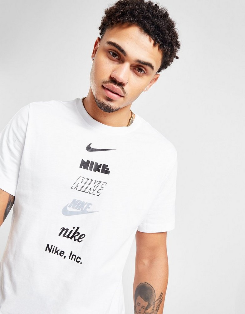Koszulka, t-shirt męski NIKE T-SHIRT STACK LOGO TEE WHITE TEE DZ2875-100 Biały