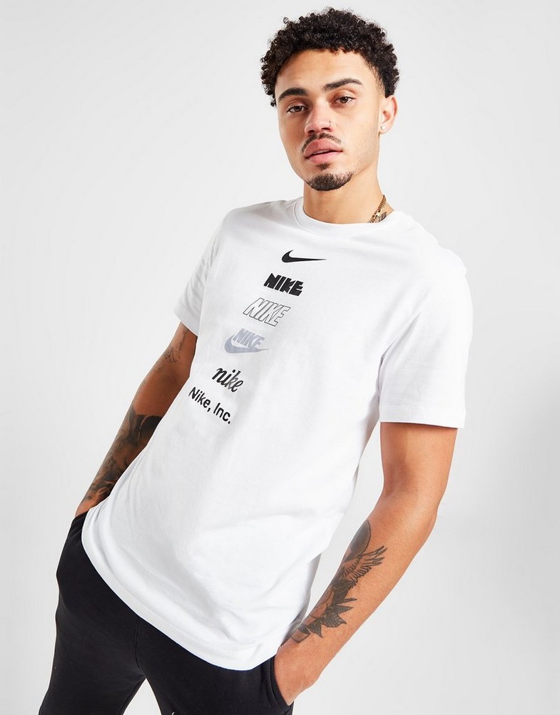 Koszulka, t-shirt męski NIKE T-SHIRT STACK LOGO TEE WHITE TEE DZ2875-100 Biały