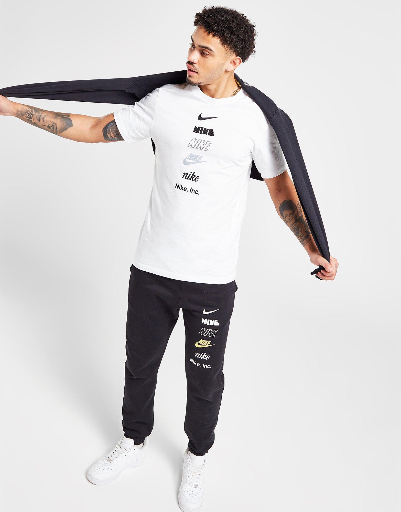 Vyriški marškiniai NIKE MARŠKINĖLIAI STACK LOGO TEE WHITE TEE DZ2875-100 Balta
