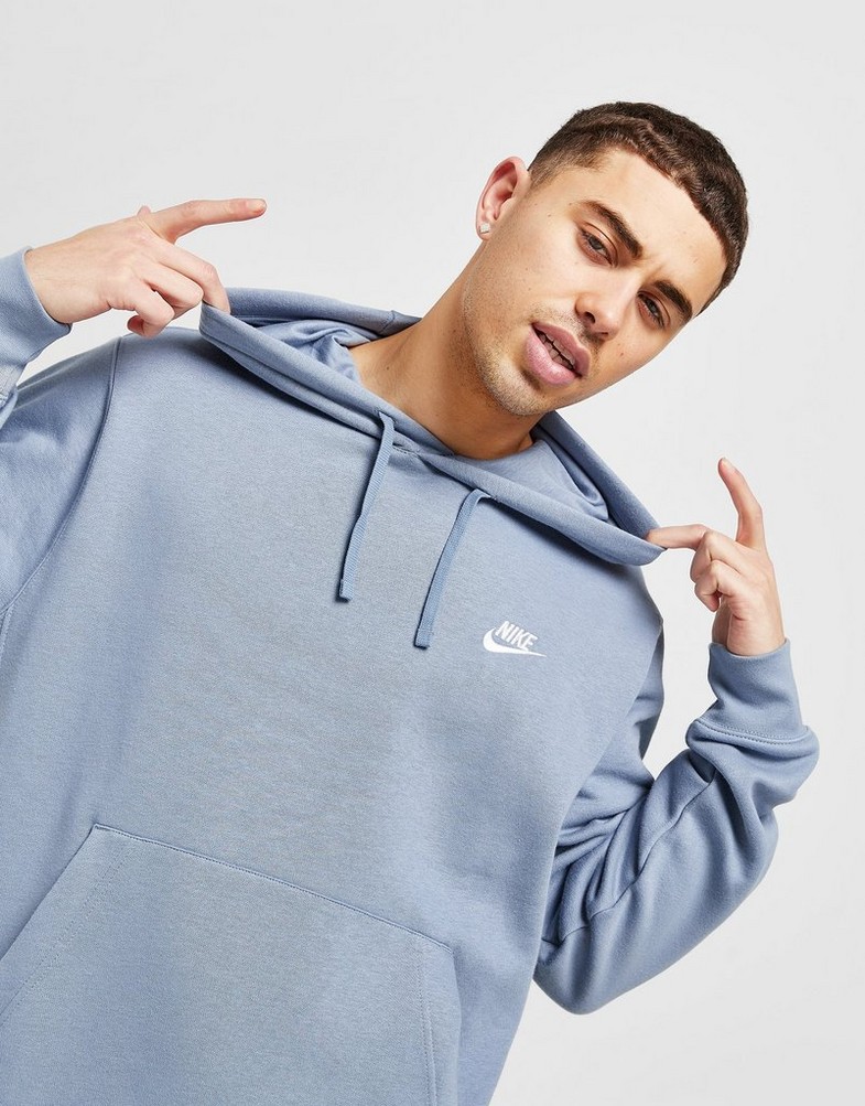 Férfi pulóverek NIKE PULÓVER KAPUCNIS FDTN HD A.SLATE SWEATSHIRT BV2654-493 Kék