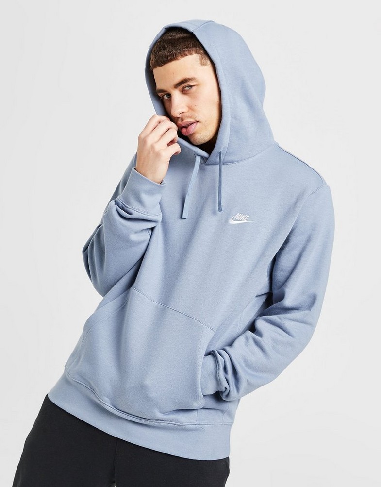 Férfi pulóverek NIKE PULÓVER KAPUCNIS FDTN HD A.SLATE SWEATSHIRT BV2654-493 Kék