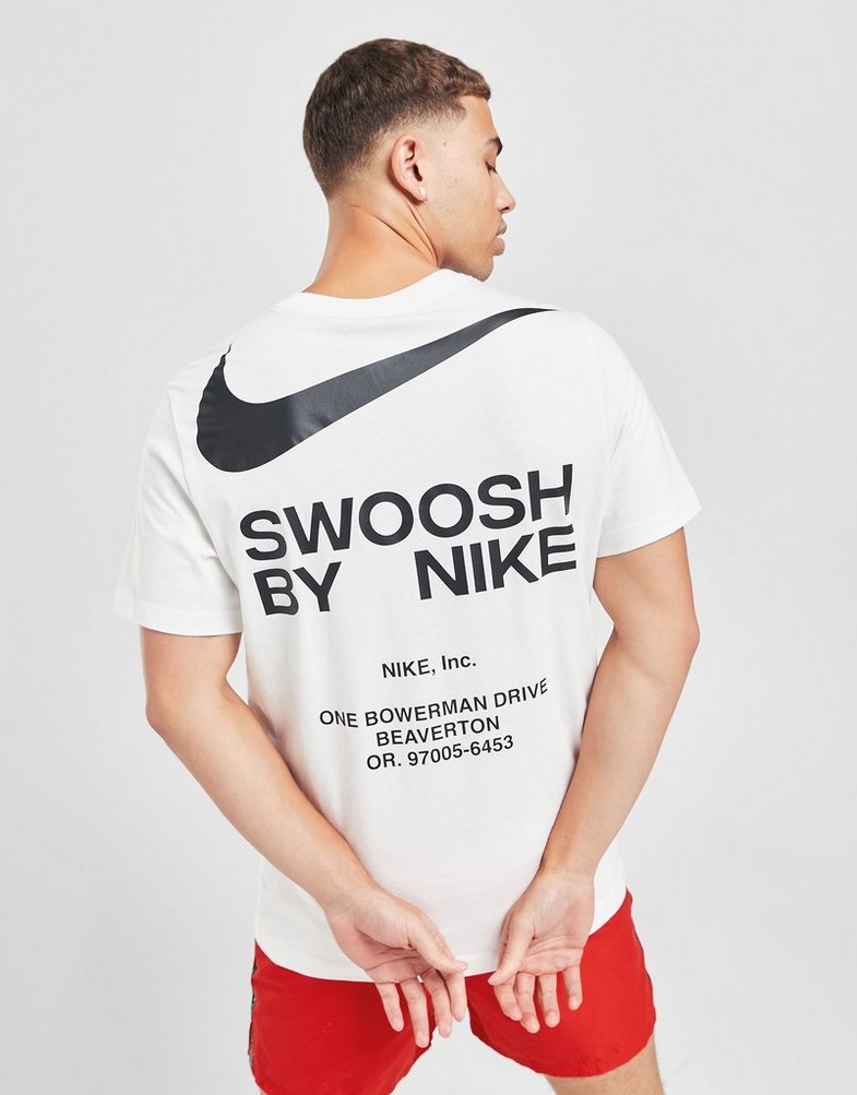 Tricou pentru bărbați NIKE TRICOU SWOOSH TEE WHITE TEE DZ2881-100 Alb