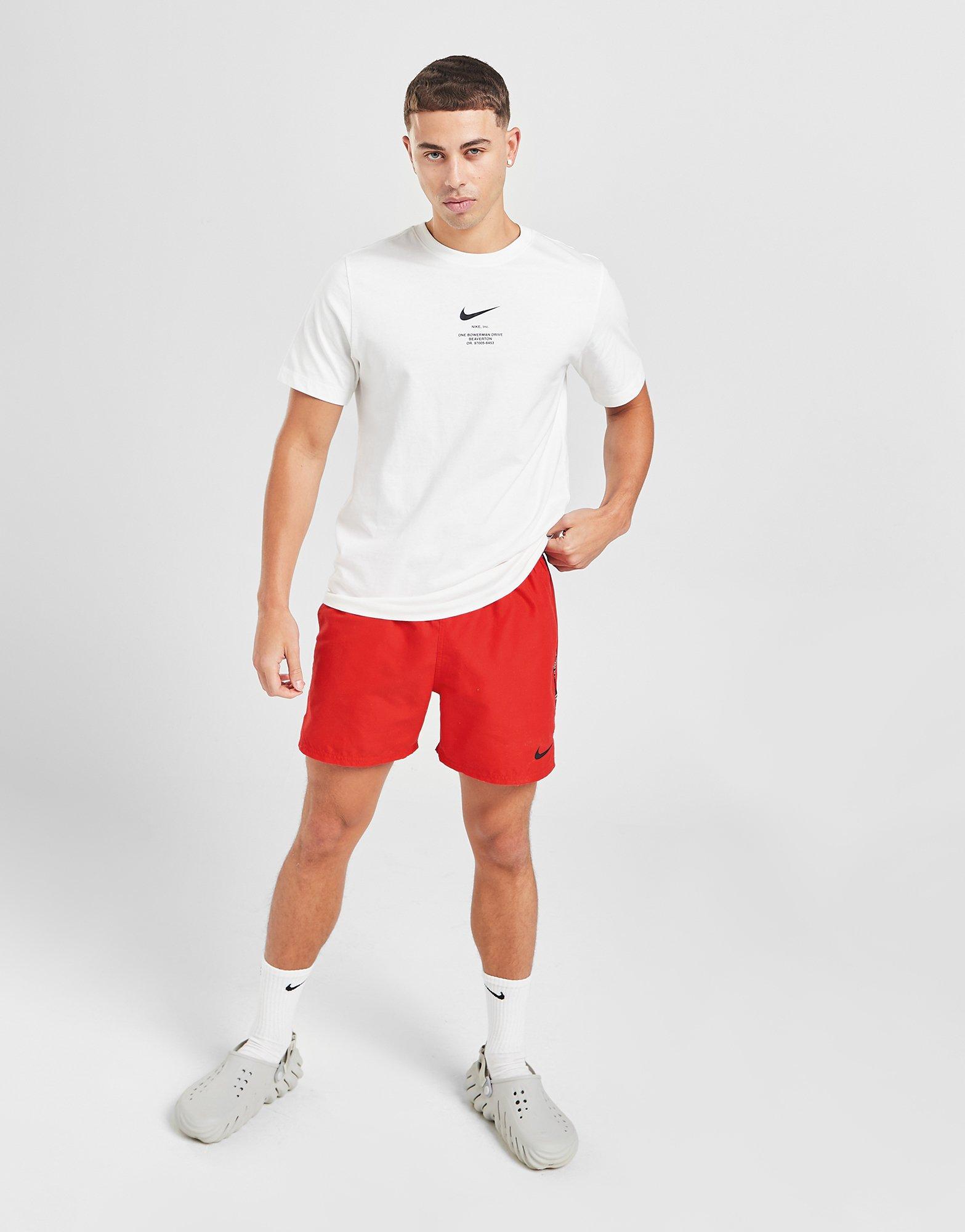 Tricou pentru bărbați NIKE TRICOU SWOOSH TEE WHITE TEE DZ2881-100 Alb