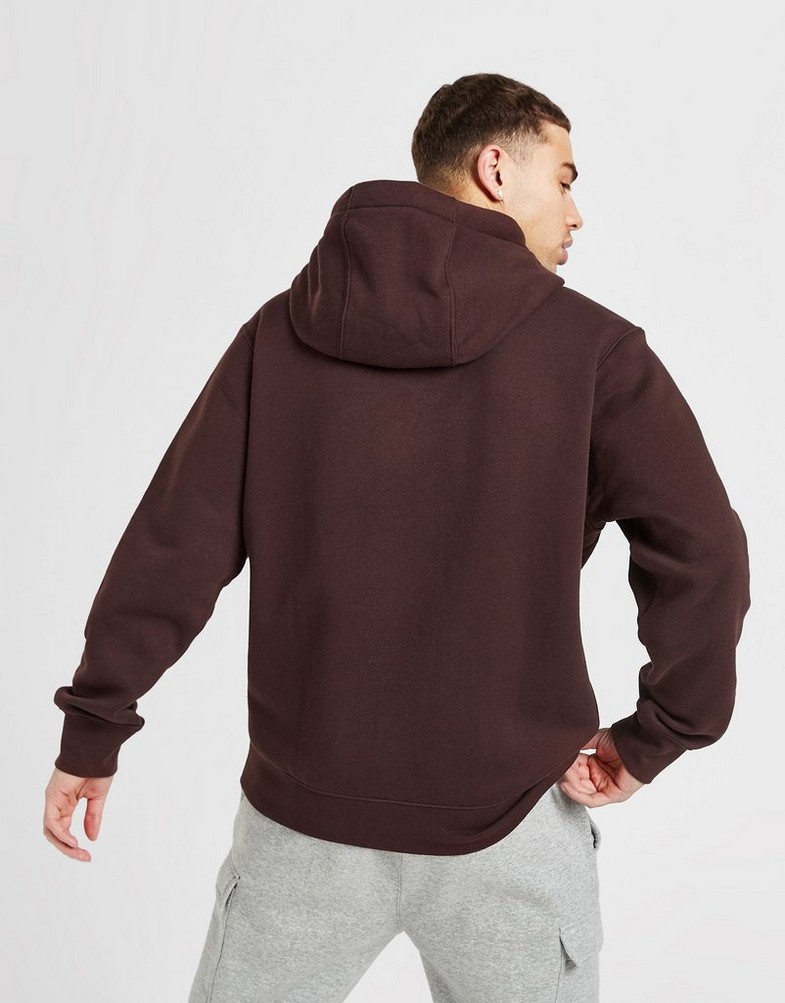 Bluza męska NIKE BLUZA Z KAPTUREM SPORTSWEAR CLUB FLEECE BV2654-227 Brązowy