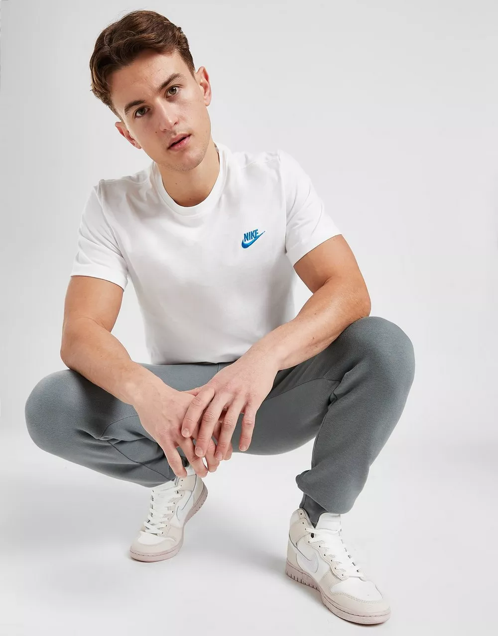 NIKE ФУТБОЛКА CORE TEE WHT/BLU TEE, фото 1 з 5