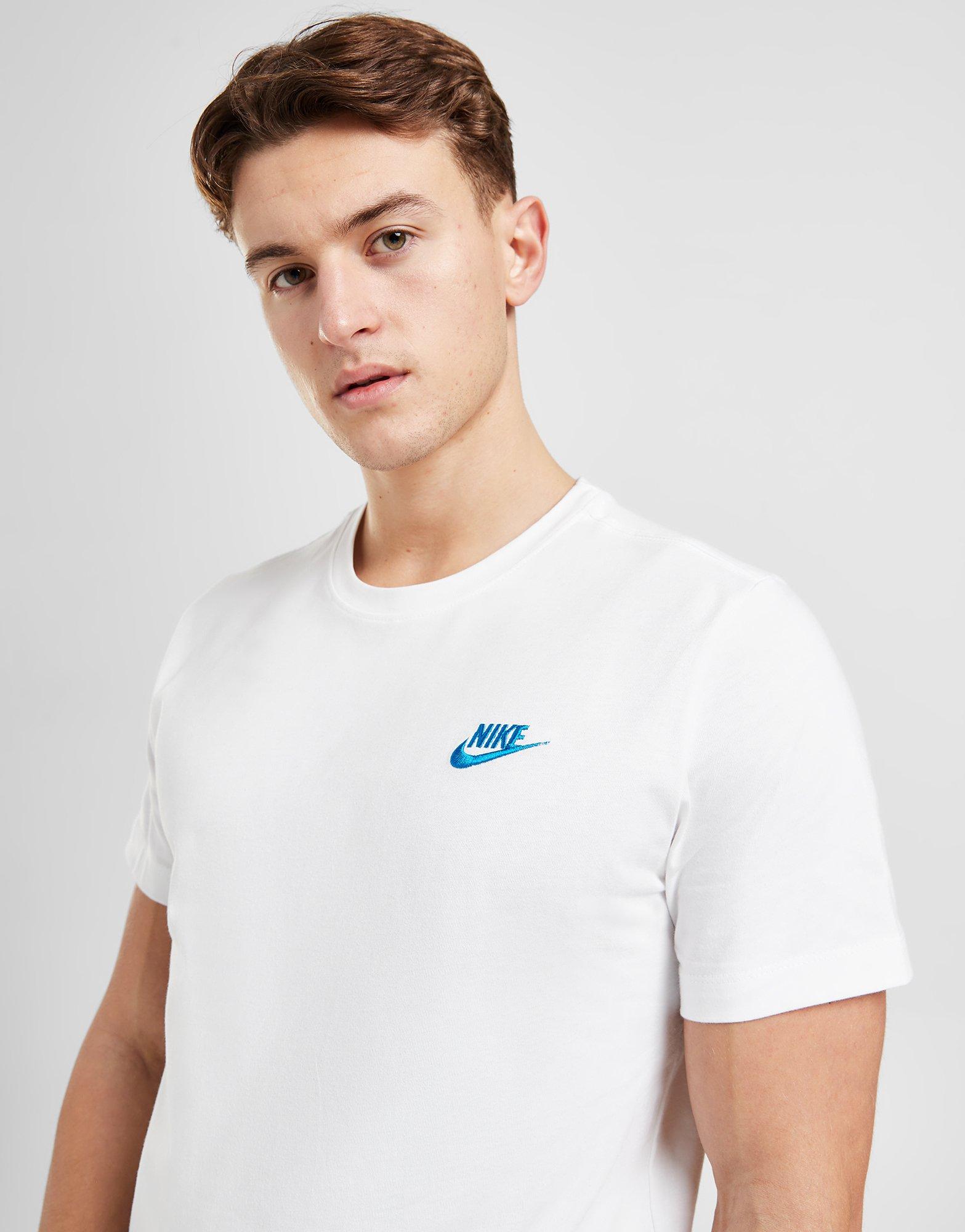 Vyriški marškiniai NIKE MARŠKINĖLIAI CORE TEE WHT/BLU TEE FD1184-100 Balta