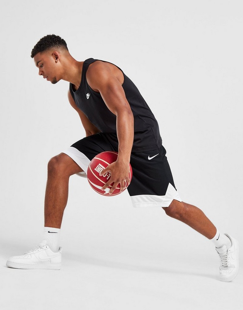 Krótkie spodenki, szorty męskie NIKE SZORTY BBALL DF SHT BLACK/WHITE SHORTS AJ3914-018 Czarny