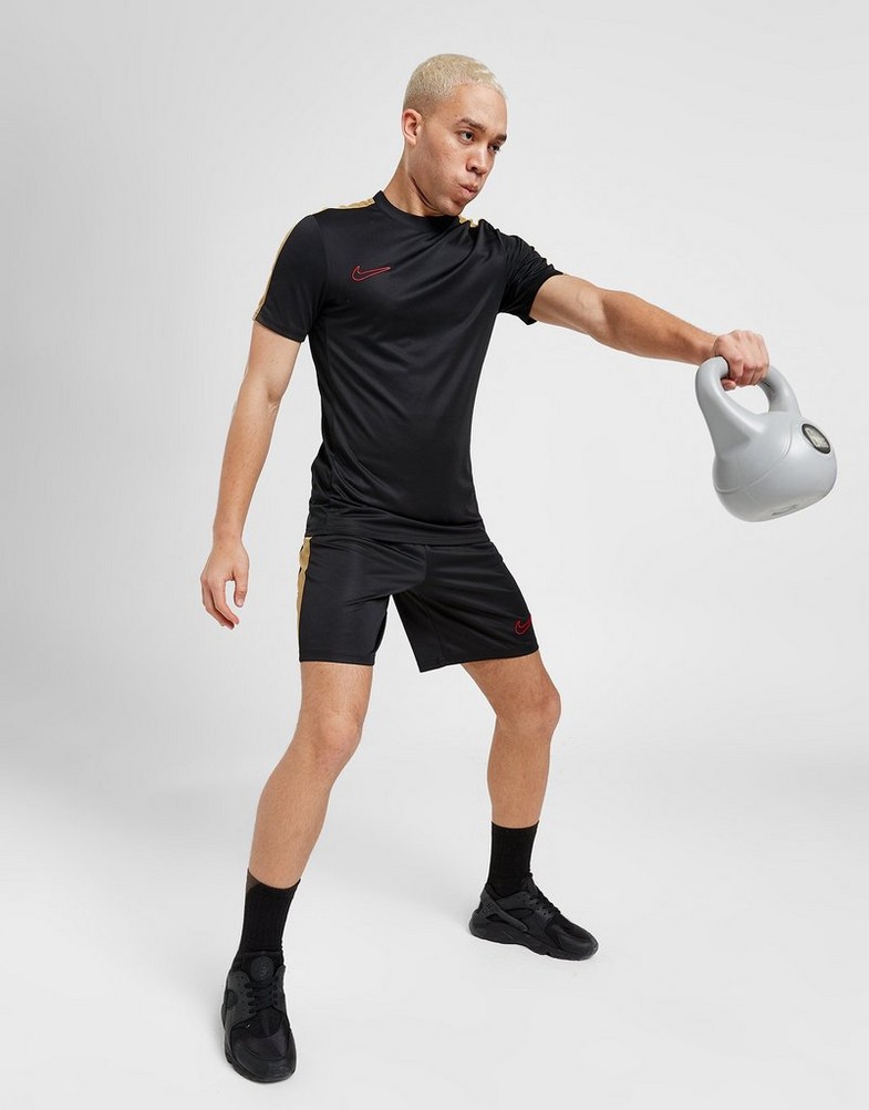 Koszulka, t-shirt męski NIKE T-SHIRT ACAD23 TEE BK/GD/RD TEE DV9750-013 Czarny