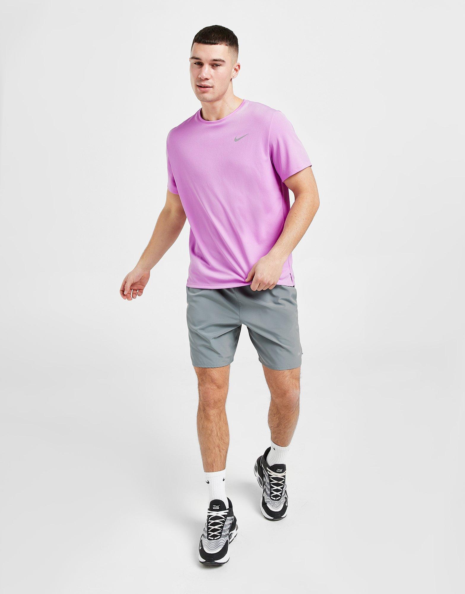 Мъжка тениска NIKE ТЕНИСКА M NK DF UV MILER SS TEE DV9315-532 Розов