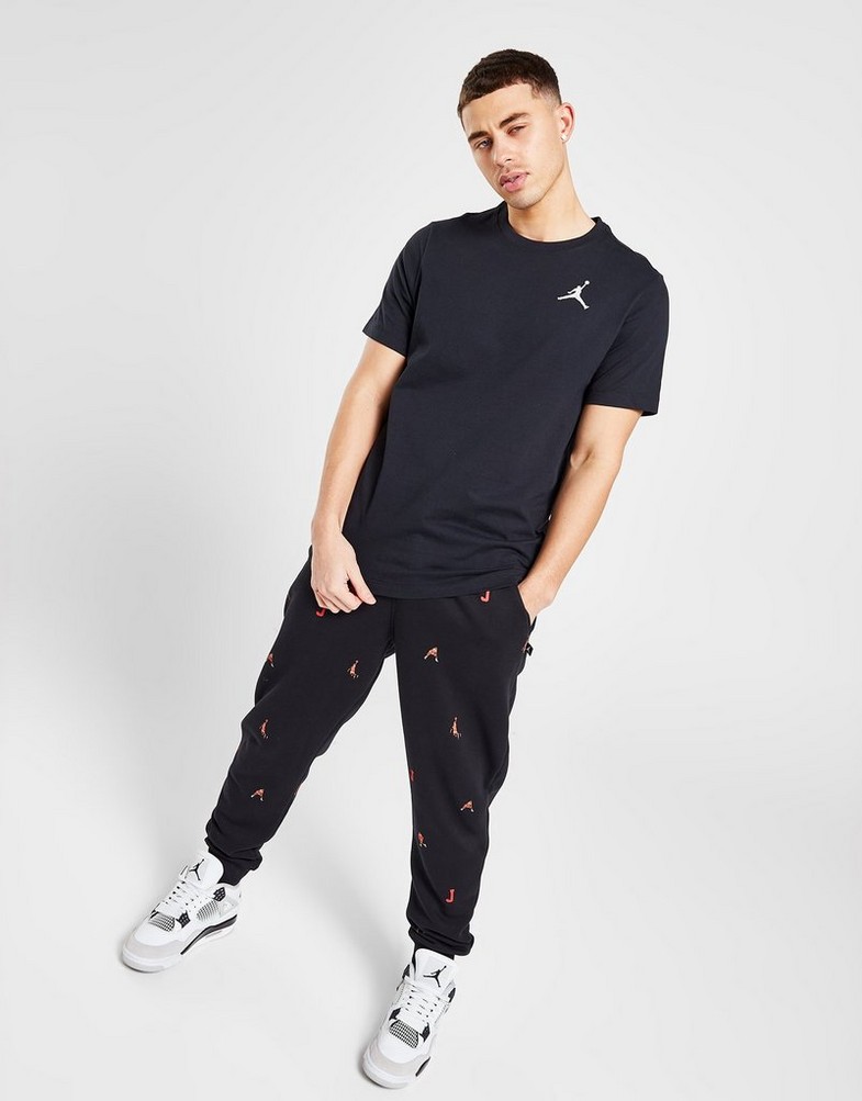 Tricou pentru bărbați JORDAN TRICOU M J JUMPMAN EMB SS CREW DC7485-010 Negru