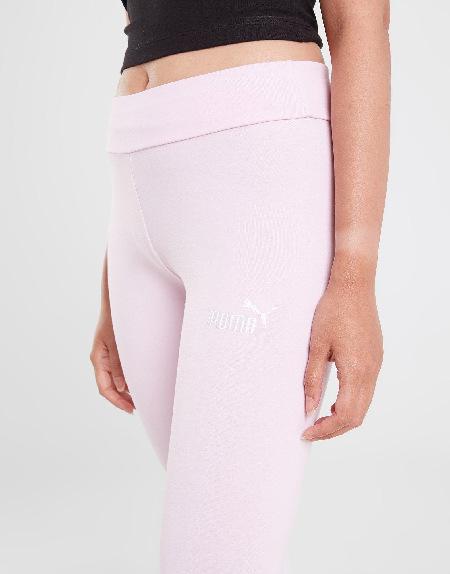 Colanți pentru femei PUMA COLANȚI EMBROIDERY LOGO LEGGINS PEARL PINK 62031162 Roz