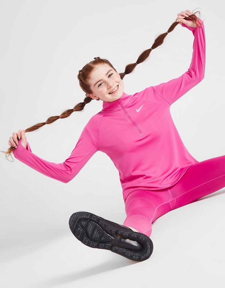 Gyerek pulóver NIKE PULÓVER (G)(F) LS HZ RUN TOP BRPNK SWEATSHIRT DD7617-623 Rózsaszín