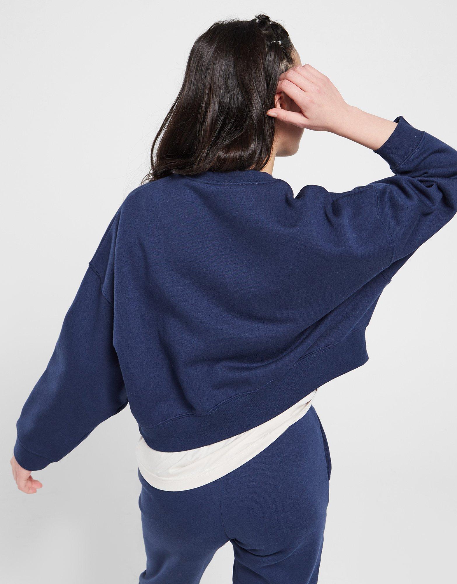 Vaikiškas džemperis NIKE DŽEMPERIS (G)TREND FLC CREW NVY/CRM SWEATSHIRT FD0885-410 Tamsiai mėlyna