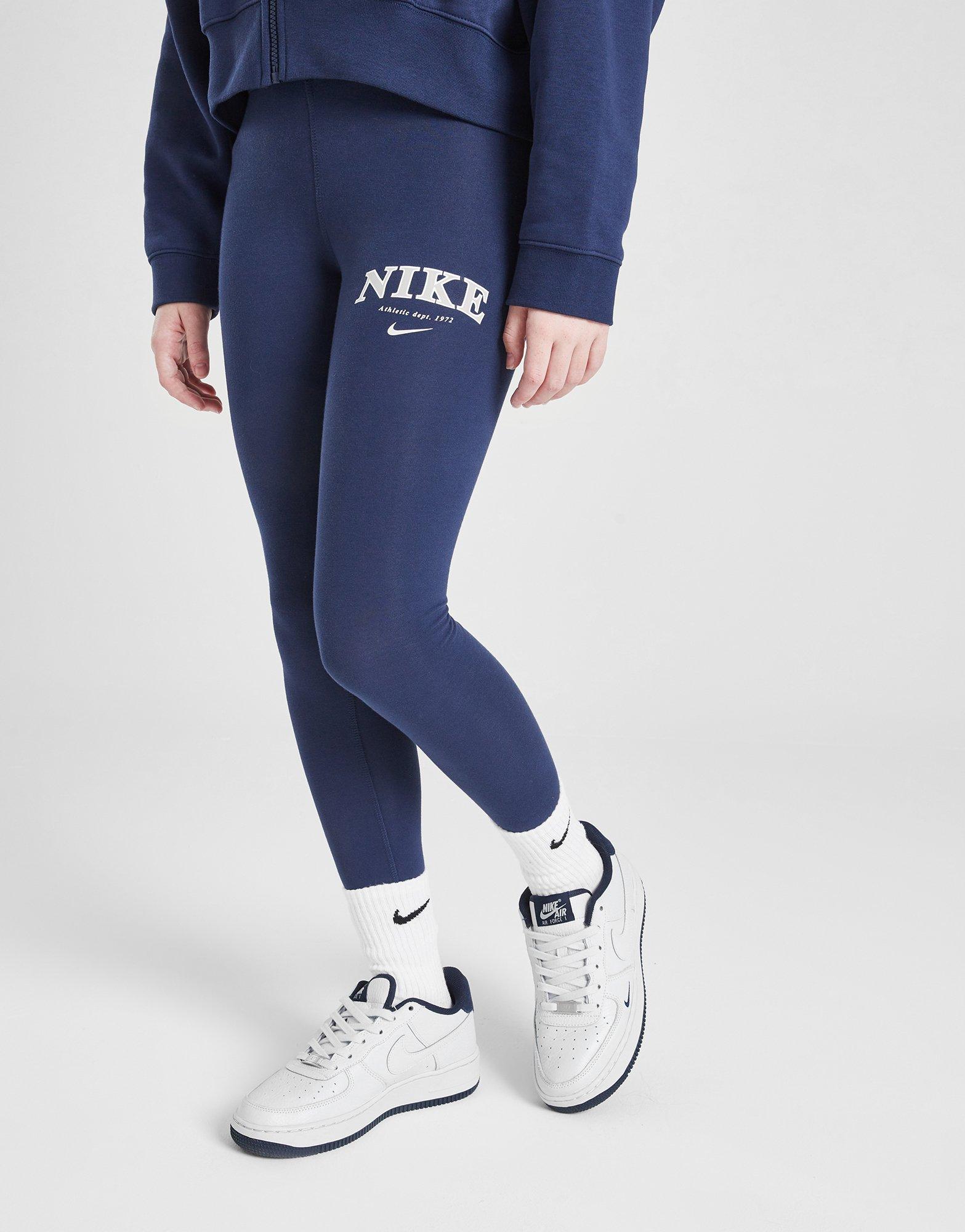 Дитячі штани NIKE ШТАНИ (G)TREND FAV HW LEG NY/CR PANTS FD0889-410 Темно-синій