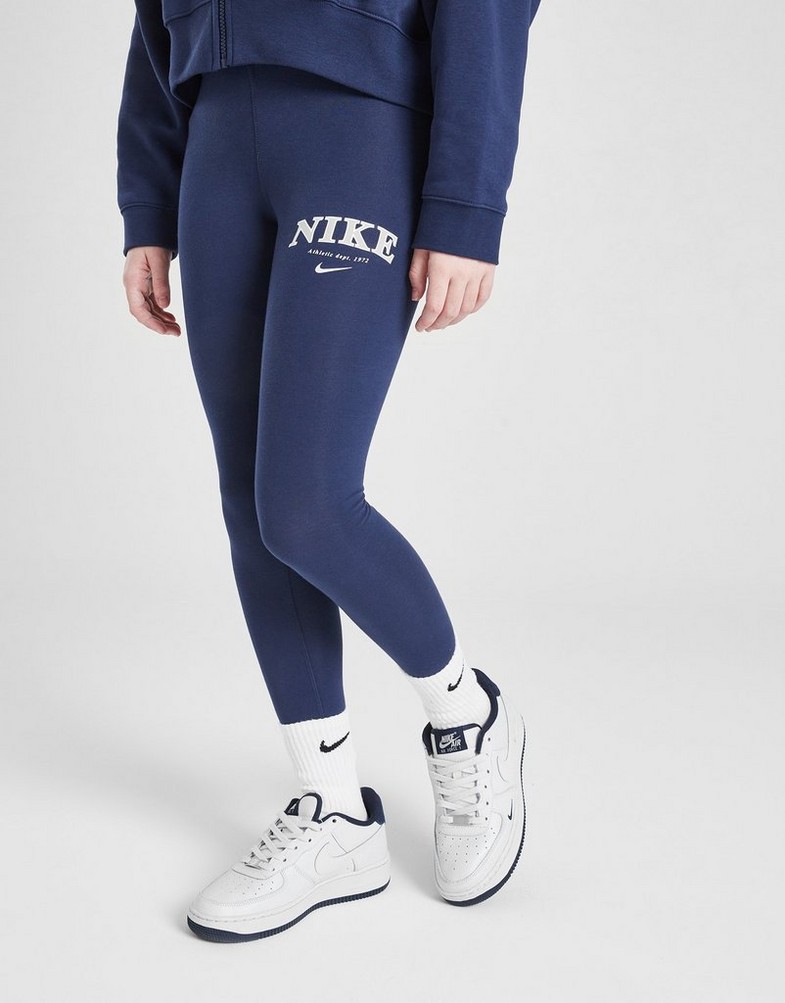 NIKE SPODNIE (G)TREND FAV HW LEG NY/CR PANTS FD0889-410 Granatowy