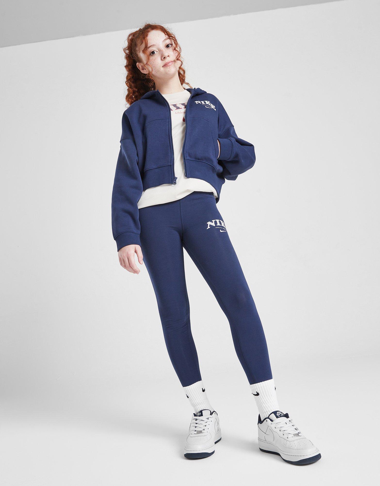 Дитячі штани NIKE ШТАНИ (G)TREND FAV HW LEG NY/CR PANTS FD0889-410 Темно-синій