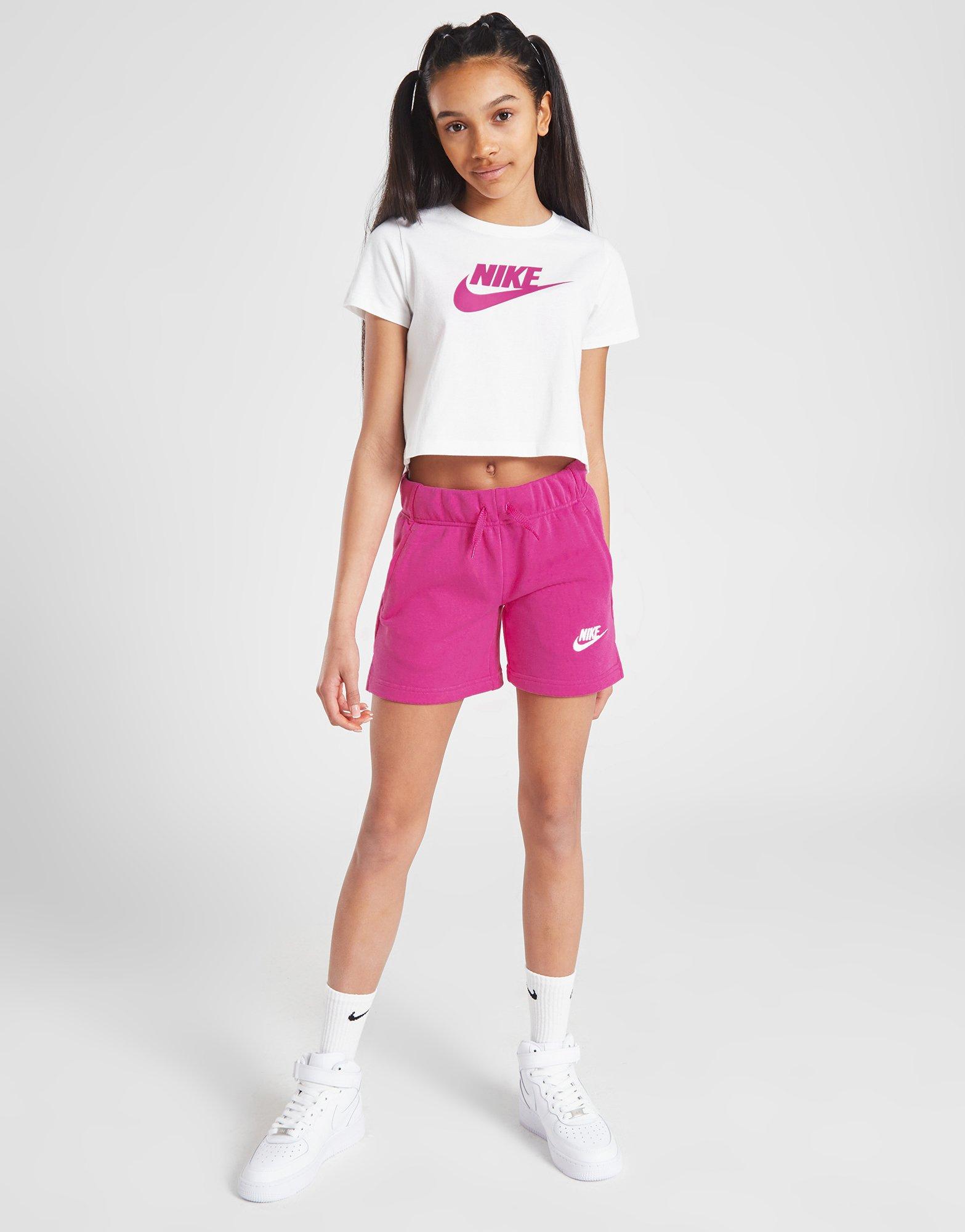 Детска тениска NIKE ТЕНИСКА (G)NSW FUTURA CRP T WH/PK SWEATSHIRT DA6925-106 Бял