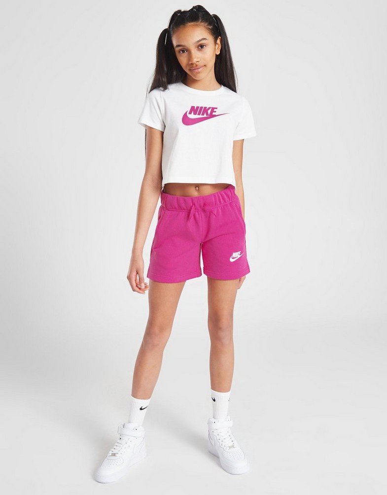 Koszulka, t-shirt dziecięcy NIKE T-SHIRT (G)NSW FUTURA CRP T WH/PK SWEATSHIRT DA6925-106 Biały