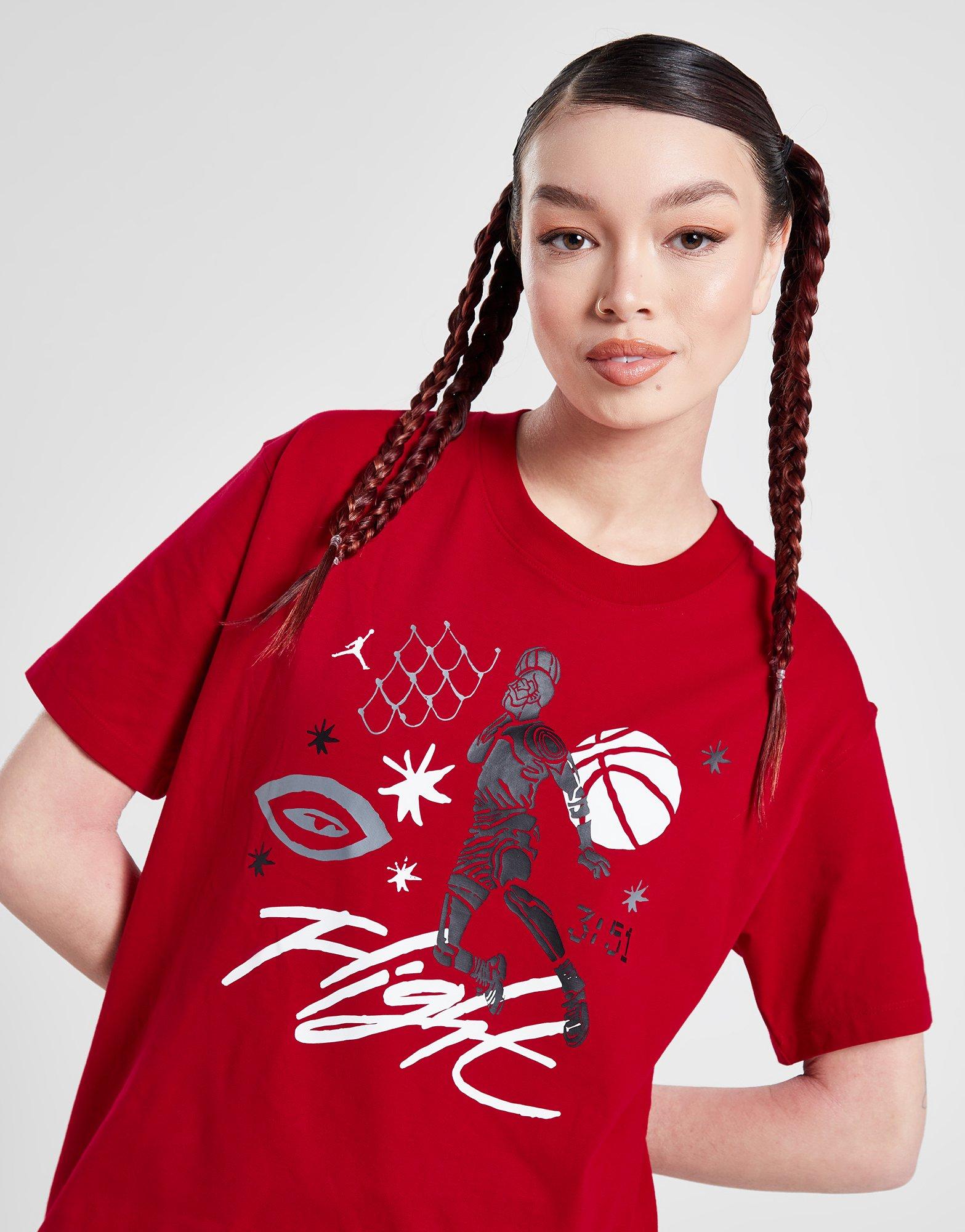 Дамска тениска JORDAN ТЕНИСКА JDN FLIGHT GR T RED TEE DX0394-687 Червен