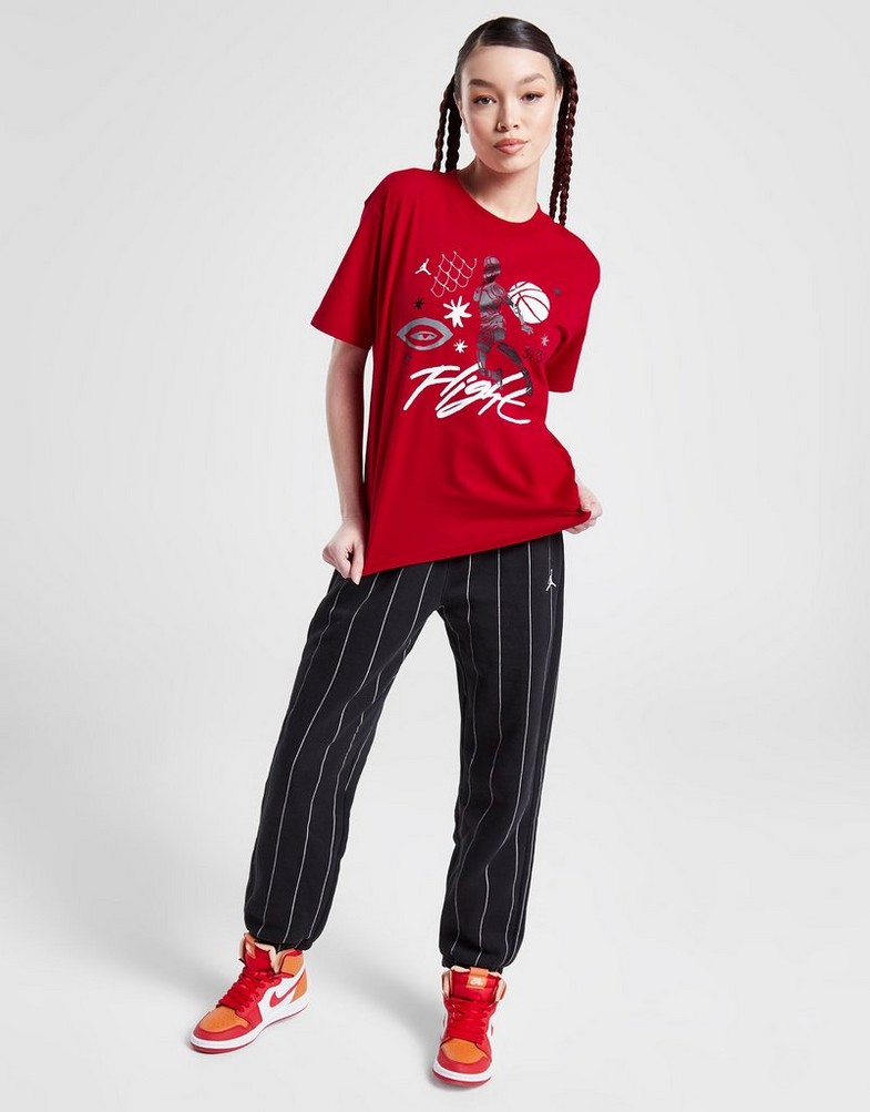 Koszulka, t-shirt damski JORDAN T-SHIRT JDN FLIGHT GR T RED TEE DX0394-687 Czerwony