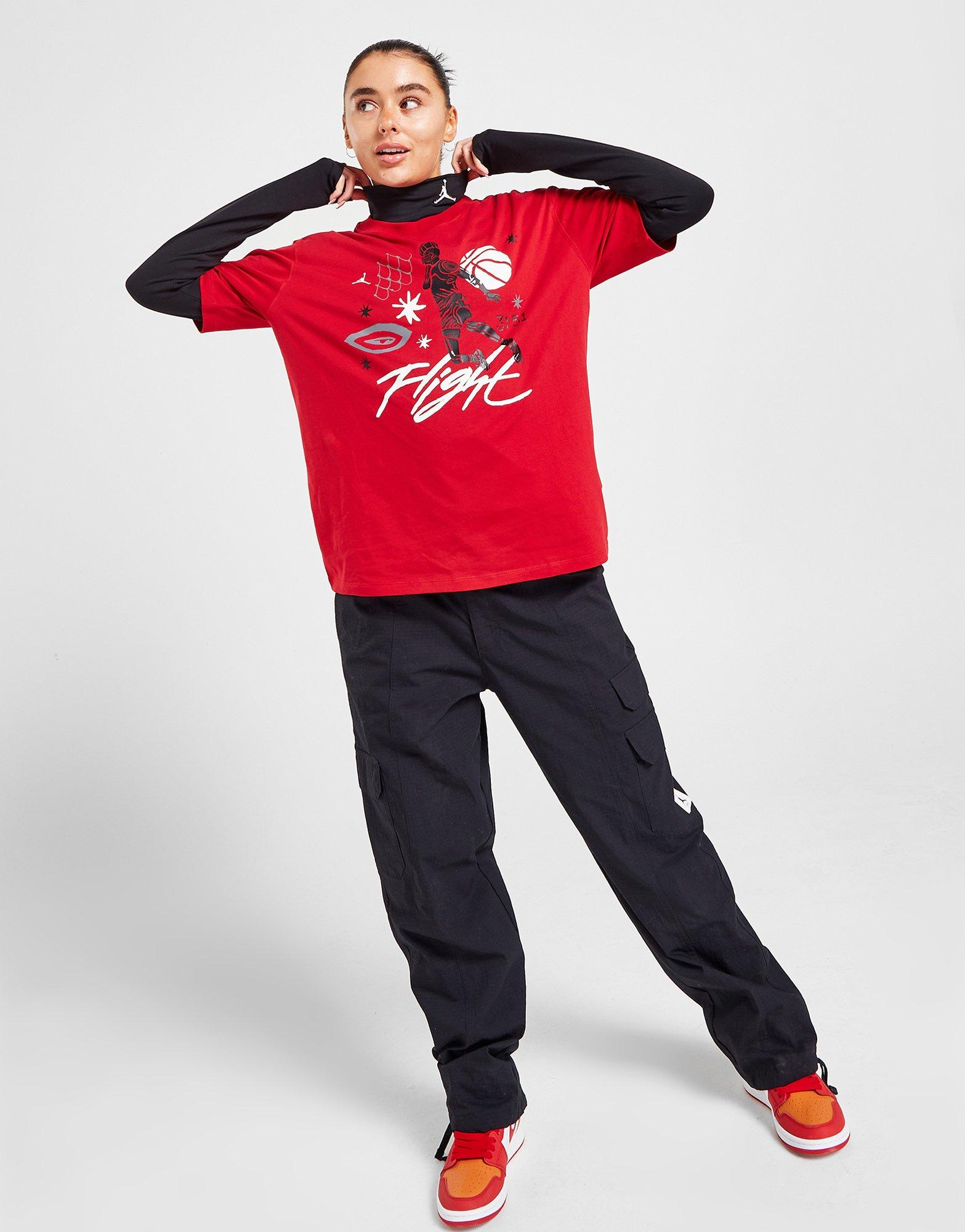 Дамска тениска JORDAN ТЕНИСКА JDN FLIGHT GR T RED TEE DX0394-687 Червен