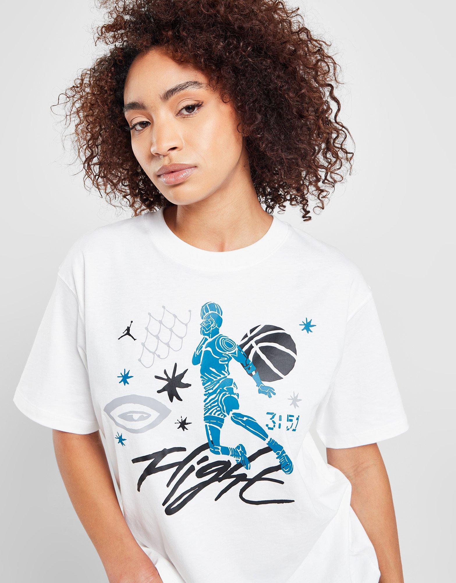 Moteriški marškinėliai JORDAN MARŠKINĖLIAI JDN FLIGHT GR T WHT TEE DX0394-100 Balta