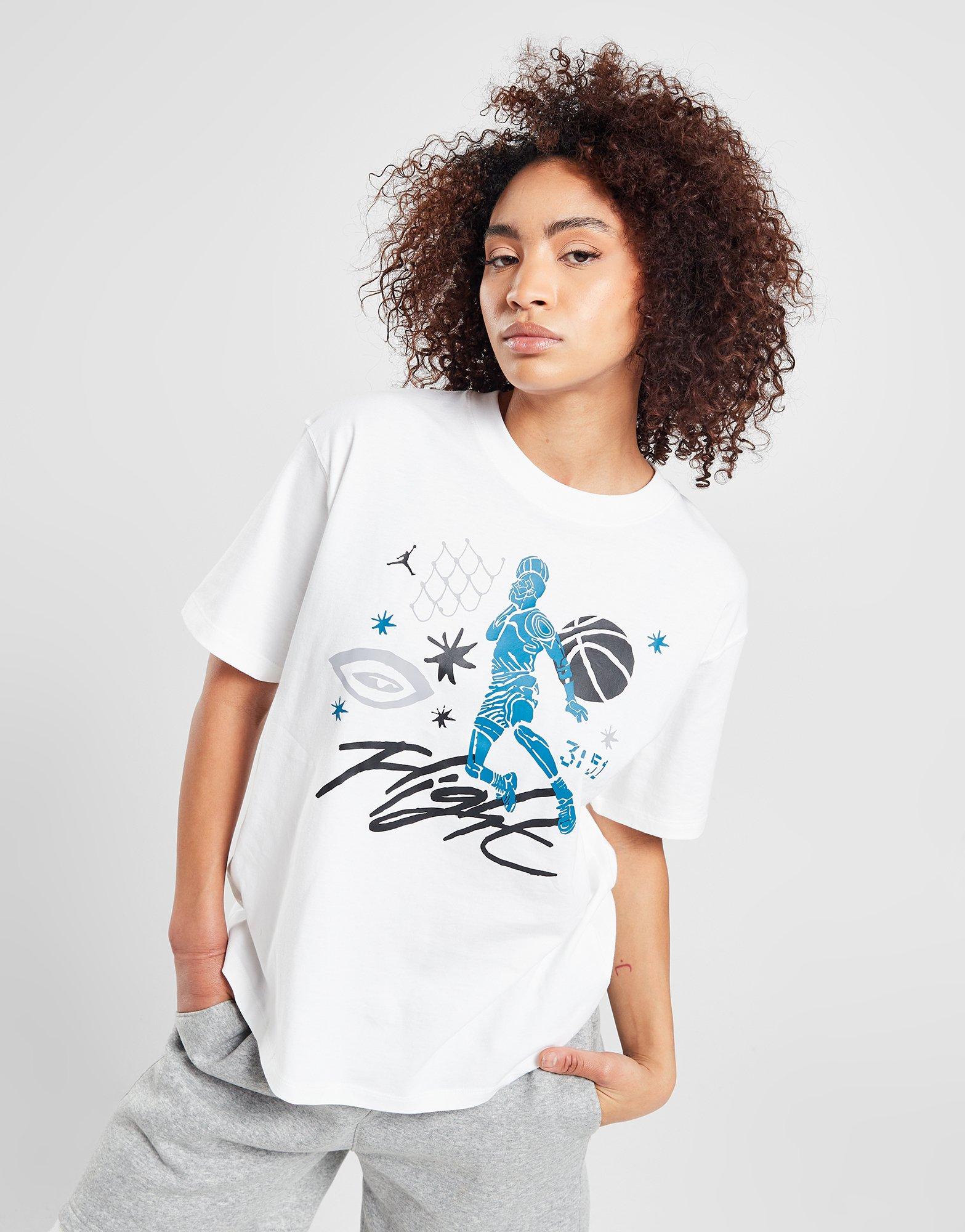 Moteriški marškinėliai JORDAN MARŠKINĖLIAI JDN FLIGHT GR T WHT TEE DX0394-100 Balta