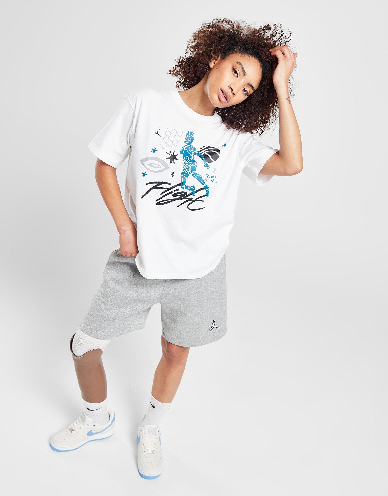 Moteriški marškinėliai JORDAN MARŠKINĖLIAI JDN FLIGHT GR T WHT TEE DX0394-100 Balta