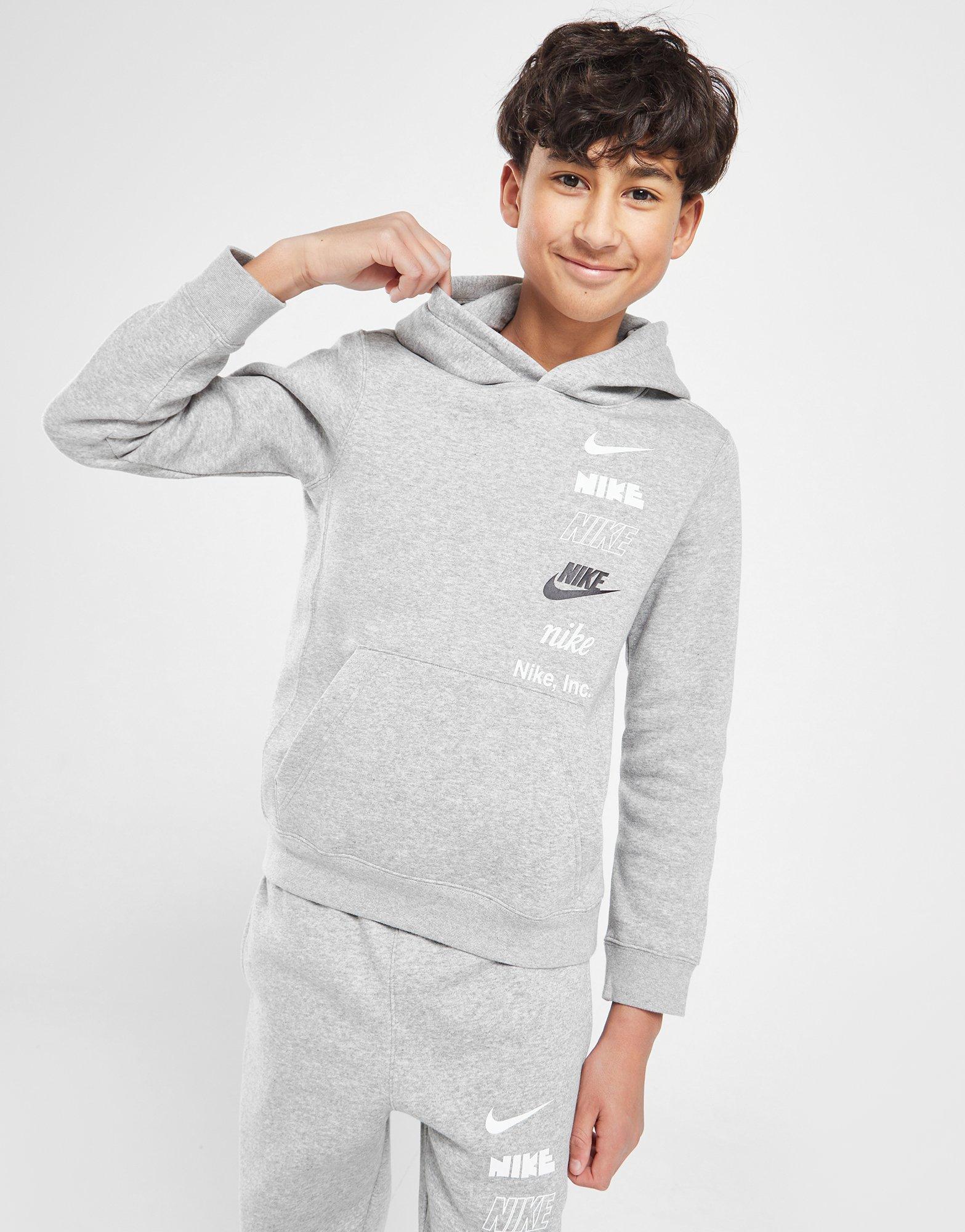 Vaikiškas džemperis NIKE DŽEMPERIS SU GOBTUVU MLOGO OH HD DGH SWEATSHIRT DX5158-063 Pilka