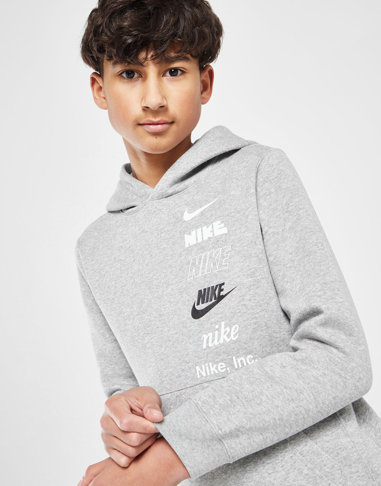 Vaikiškas džemperis NIKE DŽEMPERIS SU GOBTUVU MLOGO OH HD DGH SWEATSHIRT DX5158-063 Pilka