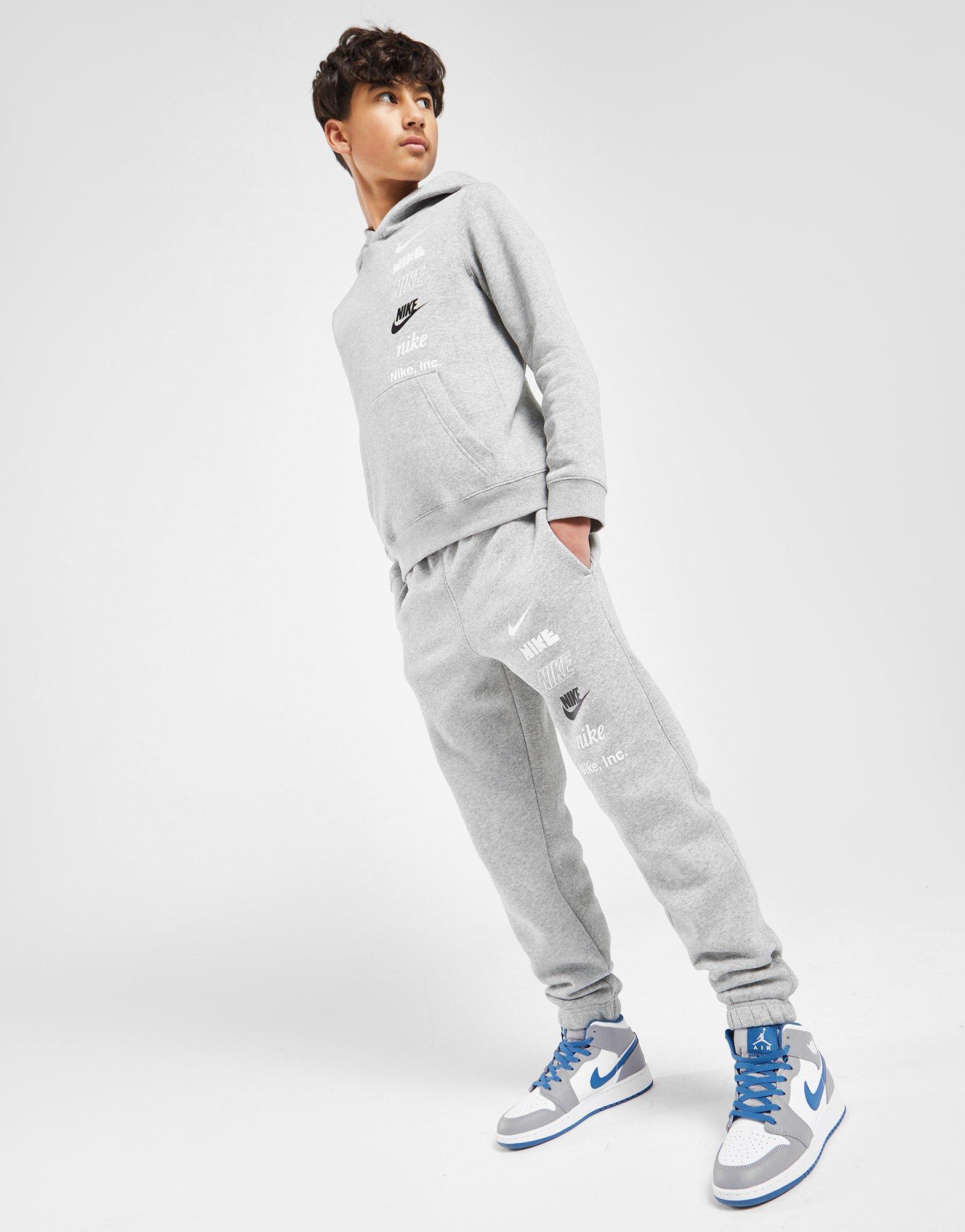 Vaikiškos kelnės NIKE KELNĖS MLOGO FLC PNT DGH PANTS DX5160-063 Pilka