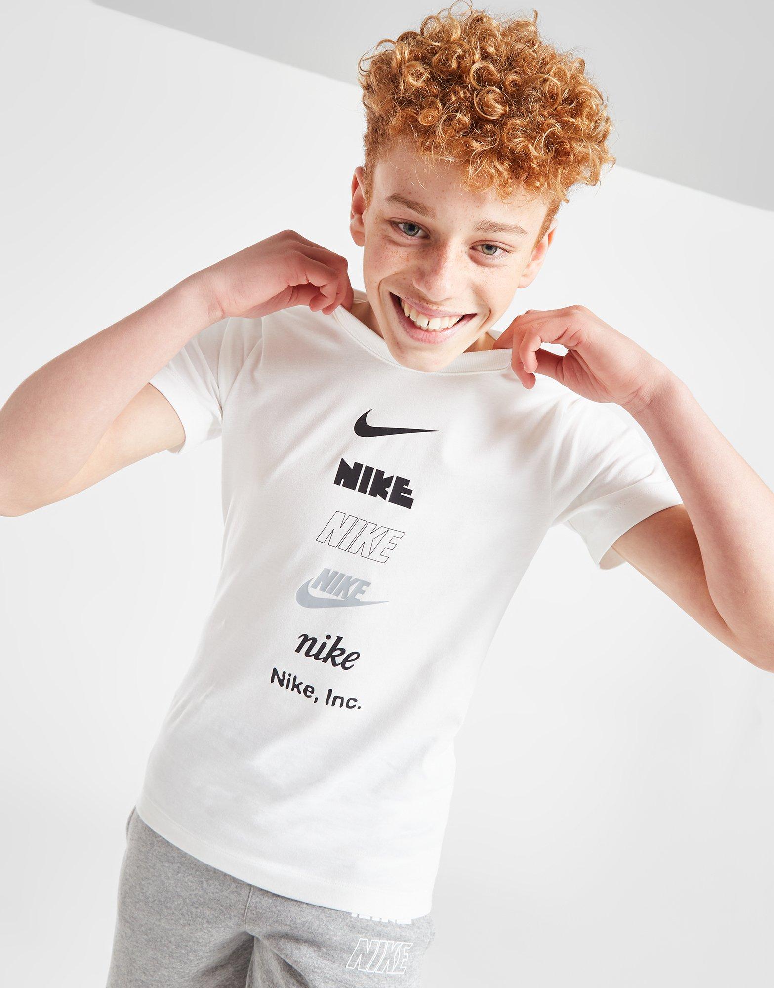 Vaikiški marškinėliai NIKE MARŠKINĖLIAI MLOGO TEE WHT TEE DX9510-100 Balta