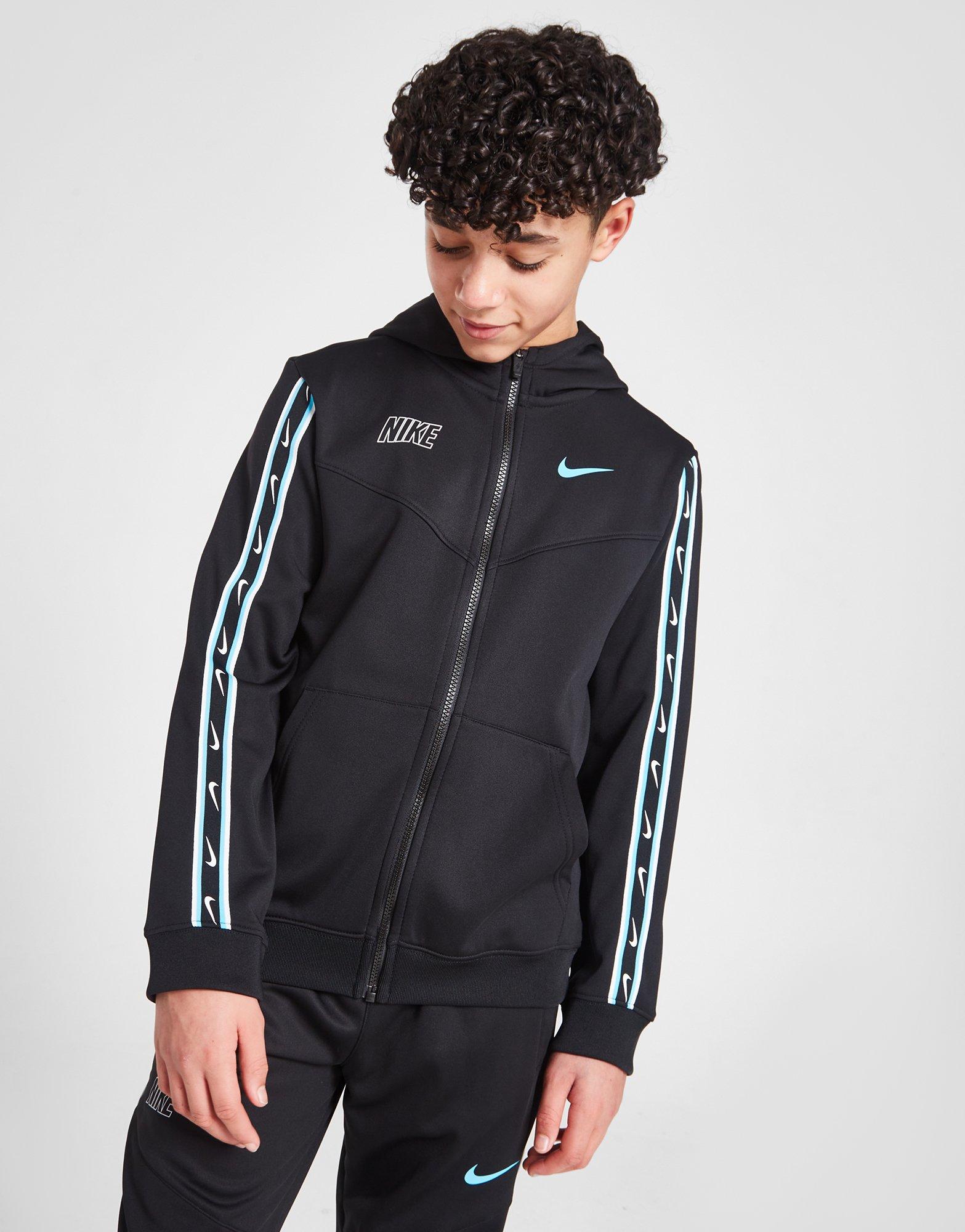 Vaikiškas džemperis NIKE DŽEMPERIS SU GOBTUVU RPT PK   FZ HD BLK/BALT BLU SWEATS DZ5622-011 Juoda