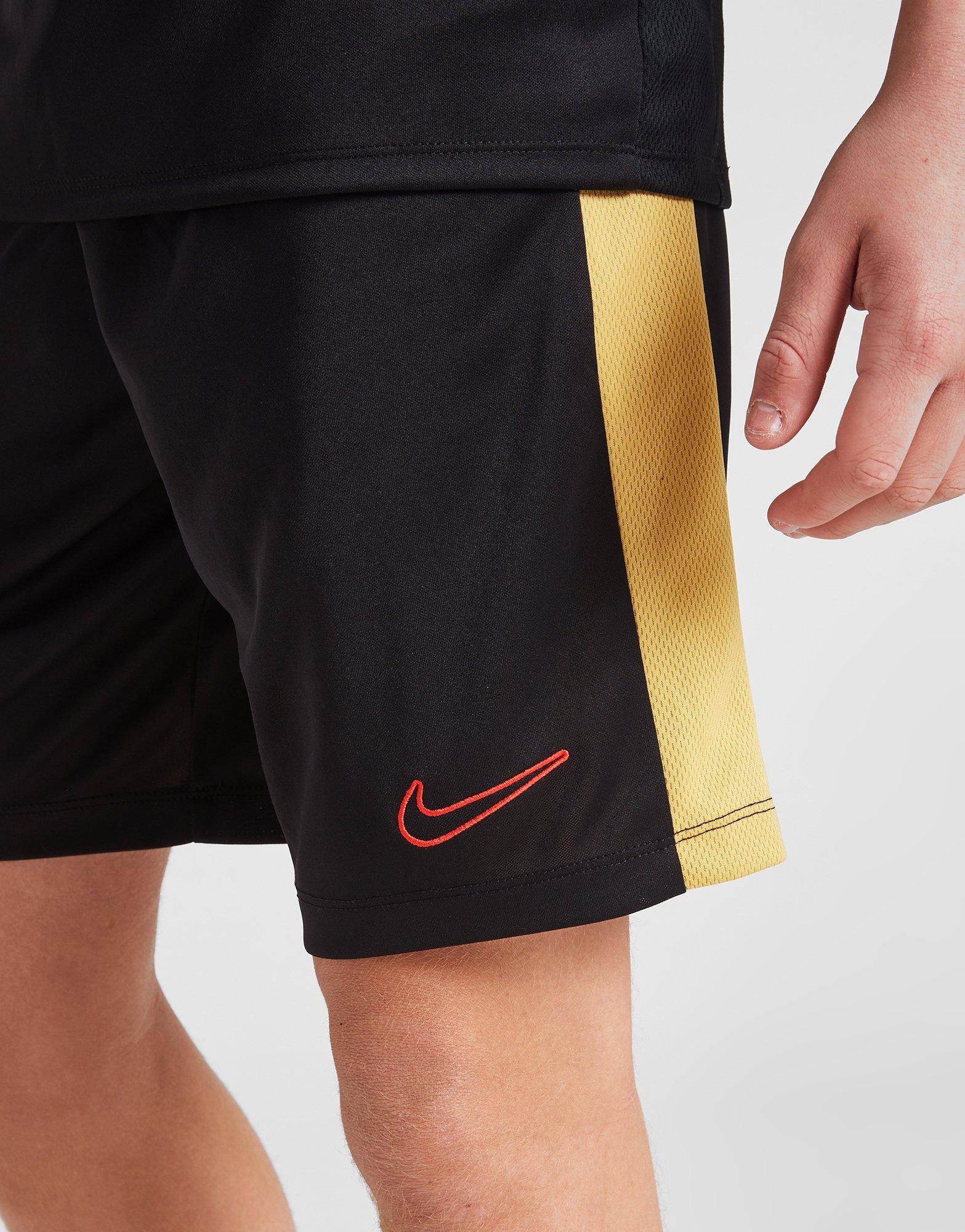 Vaikiški šortai NIKE ŠORTAI ACAD23 SHORT BLK/GOLD SHORTS DX5476-011 Juoda