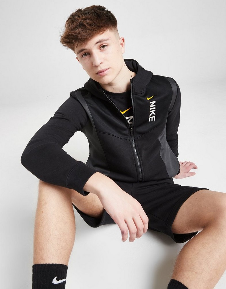Bluze NIKE BLUZĂ HYB FLC FZ BLK/GRY SWEATSHIRT FD8433-010