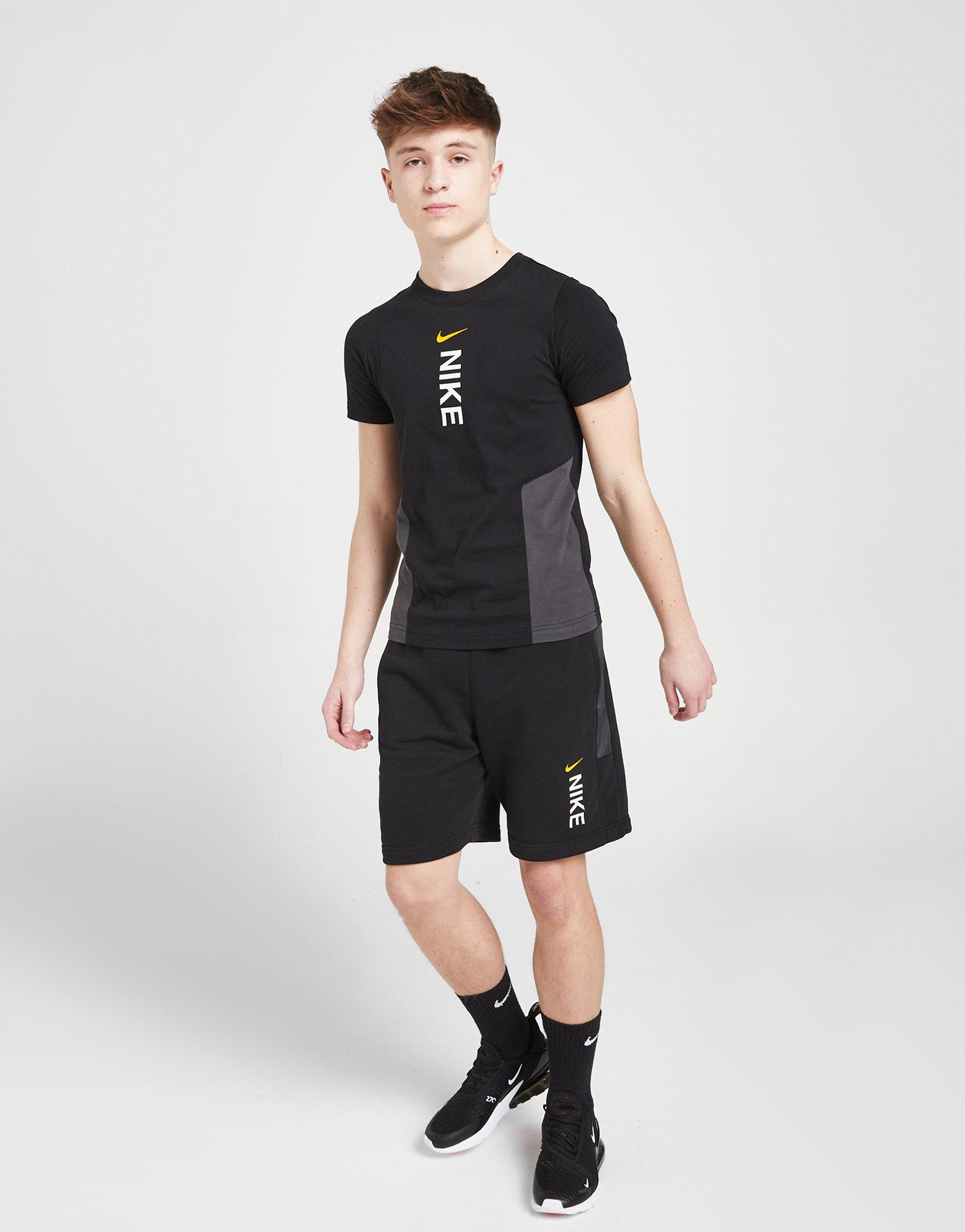 Детска тениска NIKE ТЕНИСКА HYB SS TEE BLK/GRY TEE FD1208-010 Черен