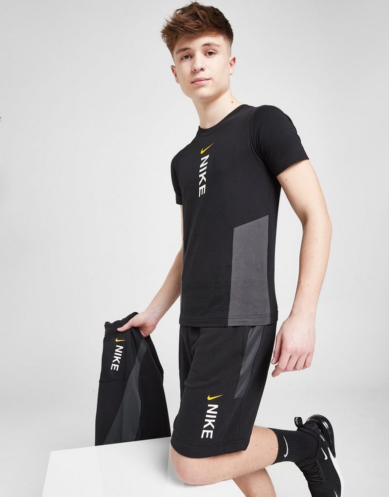 Pantaloni scurți pentru copii NIKE PANTALONI SCURȚI HYB FLC SHORT BLK/GRY SHORTS FD1209-010 Negru