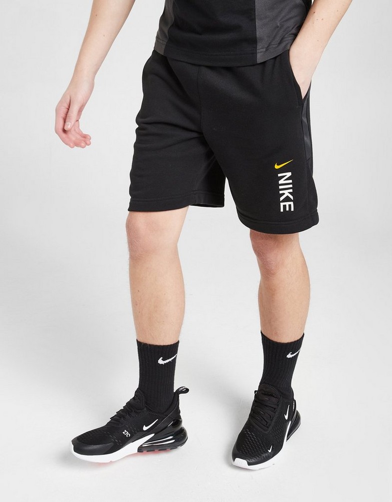 Krótkie spodenki, szorty dziecięce NIKE SZORTY HYB FLC SHORT BLK/GRY SHORTS