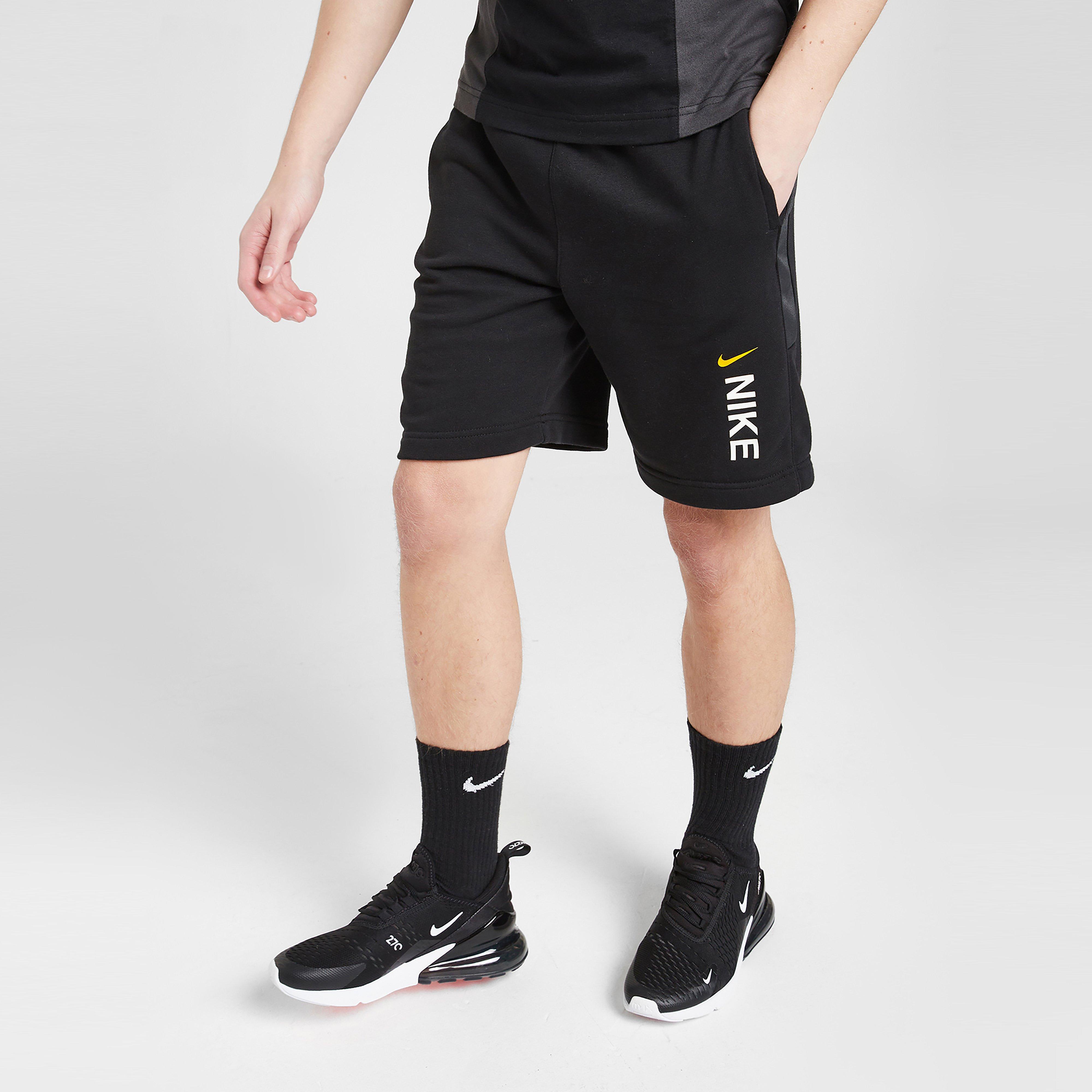 Pantaloni scurți pentru copii NIKE PANTALONI SCURȚI HYB FLC SHORT BLK/GRY SHORTS