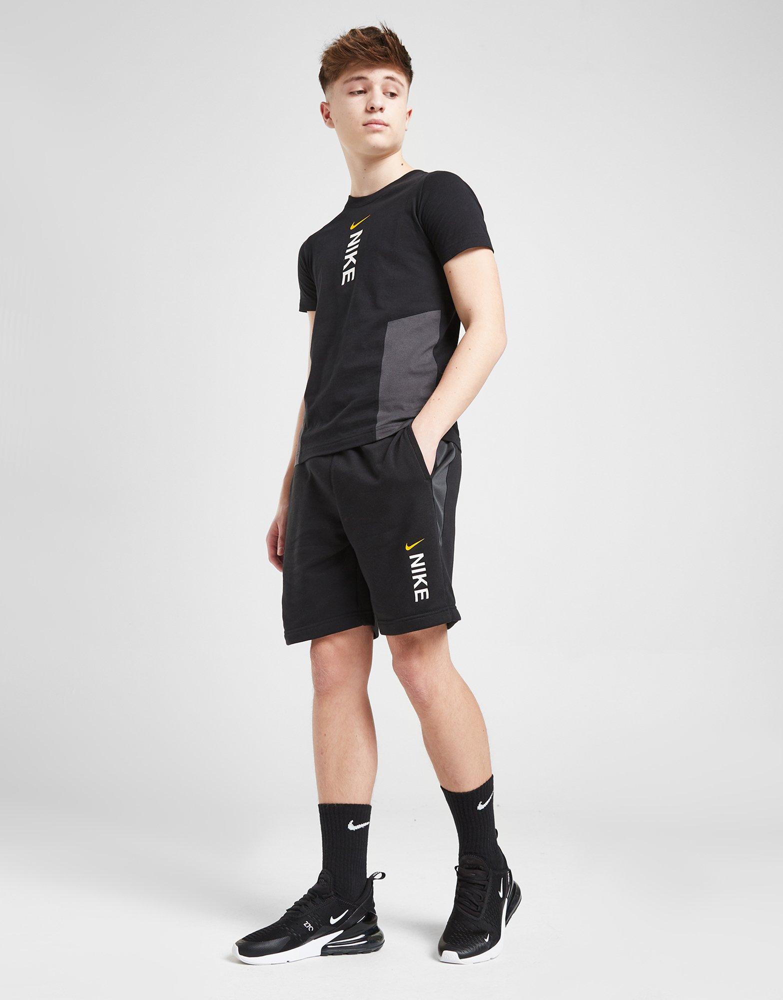 Pantaloni scurți pentru copii NIKE PANTALONI SCURȚI HYB FLC SHORT BLK/GRY SHORTS FD1209-010 Negru